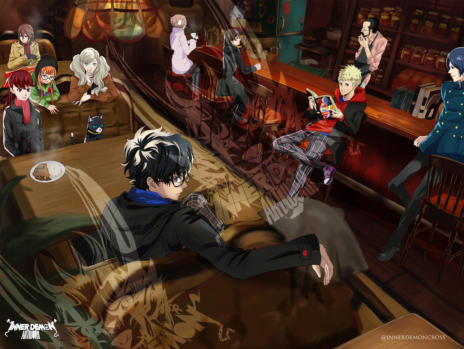 Persona 5 Royal Cafe Leblanc Inner Demon Artwork persona-5-royal-cafe-leblanc-inner-demon-artwork